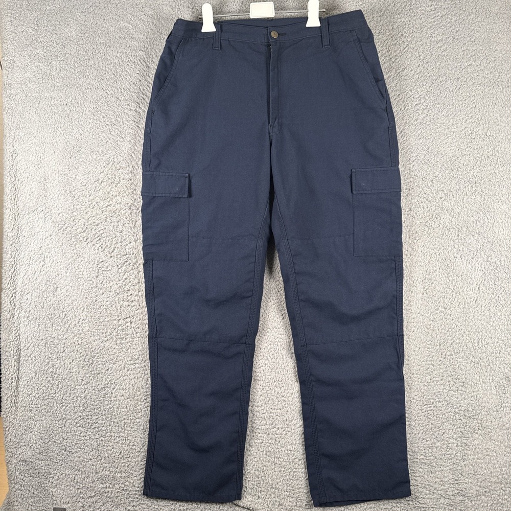 Workrite FR Fire Service Pants Mens 34x32 Nomex IIIA Navy Blue NMX75